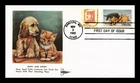 DR JIM STAMPS US COVER CHRISTMAS PUPPY KITTEN FDC COMBO GILL CRAFT CACHET