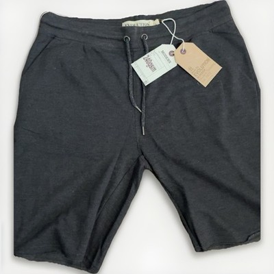 Evolution In Design Men's Charcoal Sweat Shorts Drawstring Pockets Casual Summer