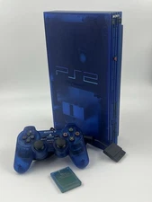 Sony PlayStation 2 Ocean Blue SCPH-37000 Japanese Console/Controller/Mem Card