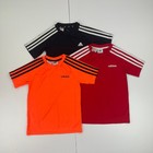 T-shirt ADIDAS XS 7-8 ans orange rouge noir garçon sportif lot de 3 articles