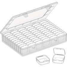 Bead Organizer Box,61Pcs Bead Organizer Box Set, Clear Large Capacity Small Bead