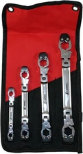 Line Wrench, Double Flex, Imperial, Set of 4
