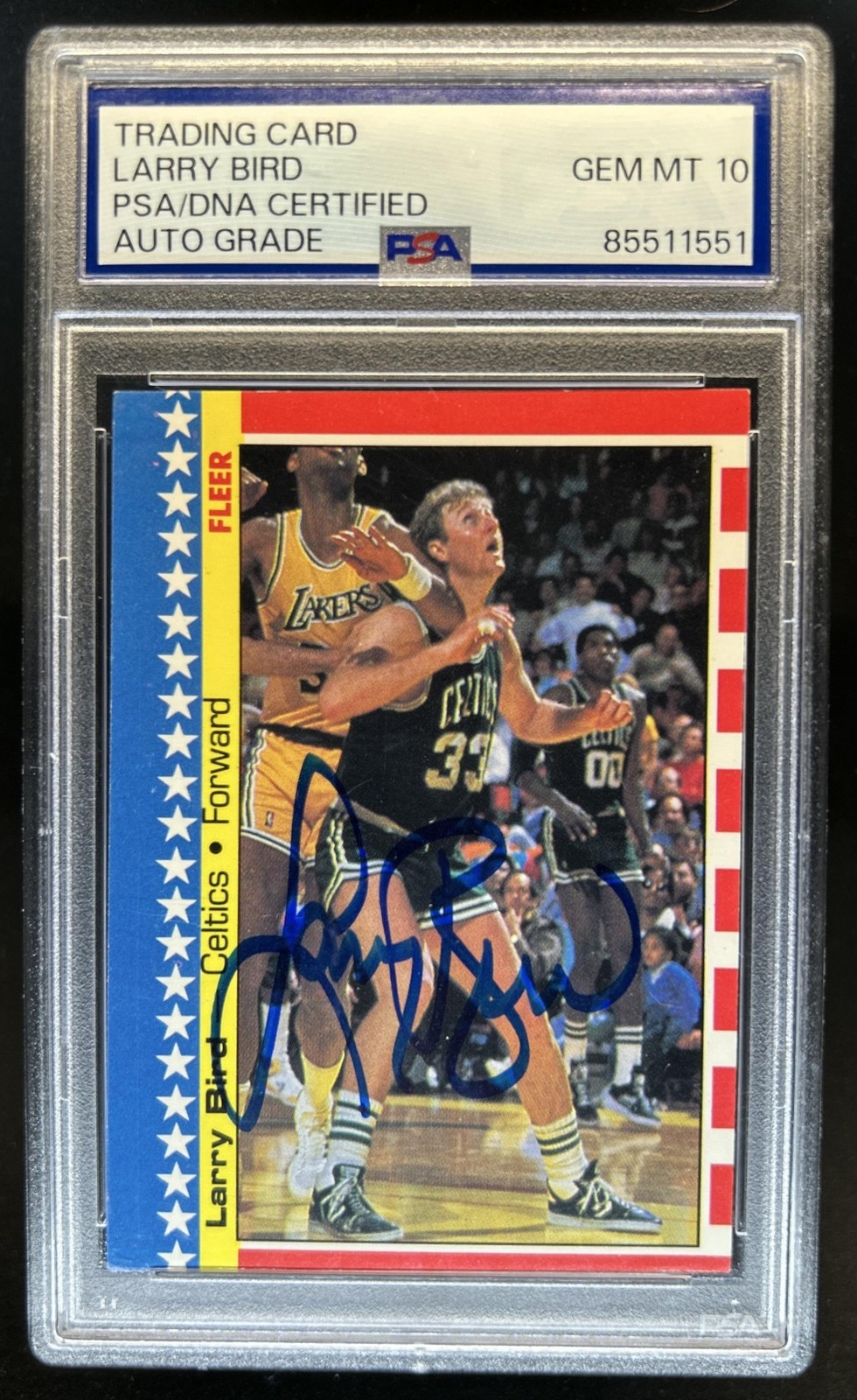 Basketball Trading Card Larry Bird PSA/DNA Certified Authentic Auto Autograph 10 view 1