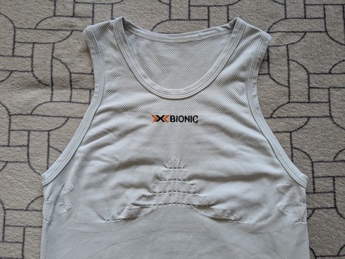 ● X-BIONIC ITALY MADE WHITE THERMO TANK SLEEVELESS SHIRT SIZE MENS ADULT L-XL ● - Picture 2 of 16