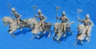 Marx Reissue Medieval Mounted Knights w/ Horses, Gold (54MM) 8 Pieces