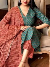 kurti pant set, kurta kurti set, pure cotton printed kurta with pant dupatta set