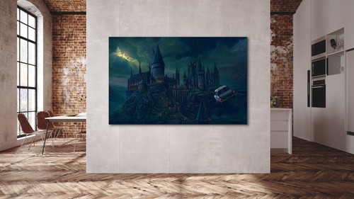 Wizard Castle Canvas Print - Fantasy Art Inspired by Iconic Hogwarts Castle - Picture 4 of 14