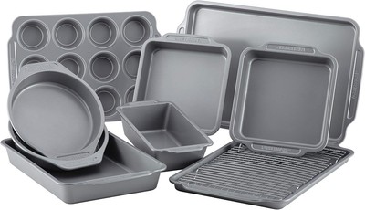 Farberware Nonstick Steel Bakeware Set Cooling Rack Baking Pan Cookie Sheet Set