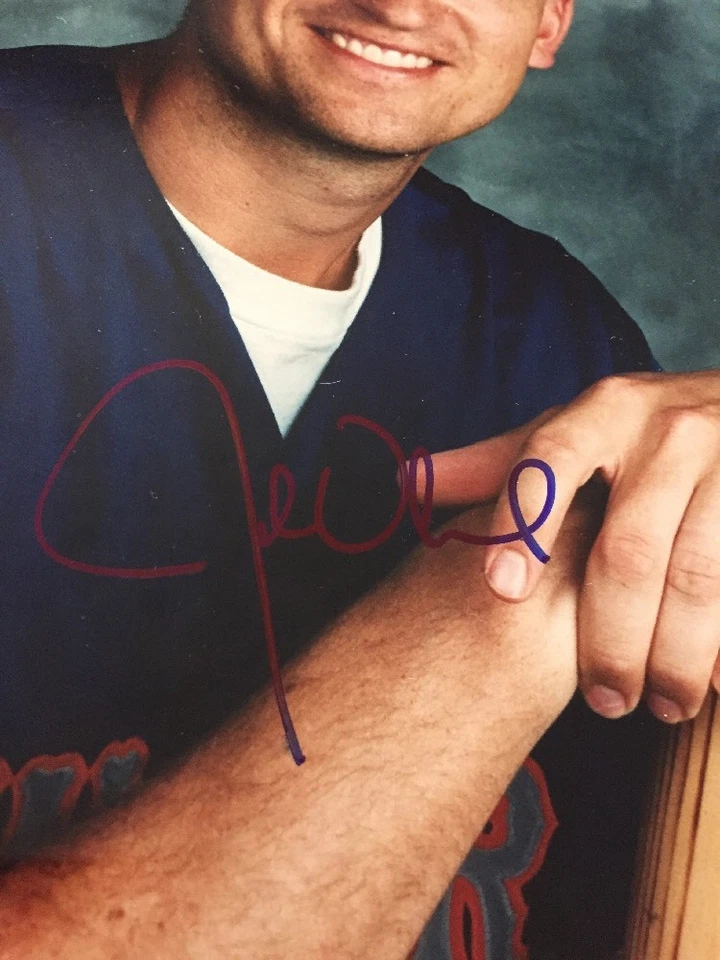 FOTO AUTÓGRAFA FIRMADA POR JOHN OLERUD NEW YORK METS 8x10 con certificado de autenticidad holo Foto 2 de 4