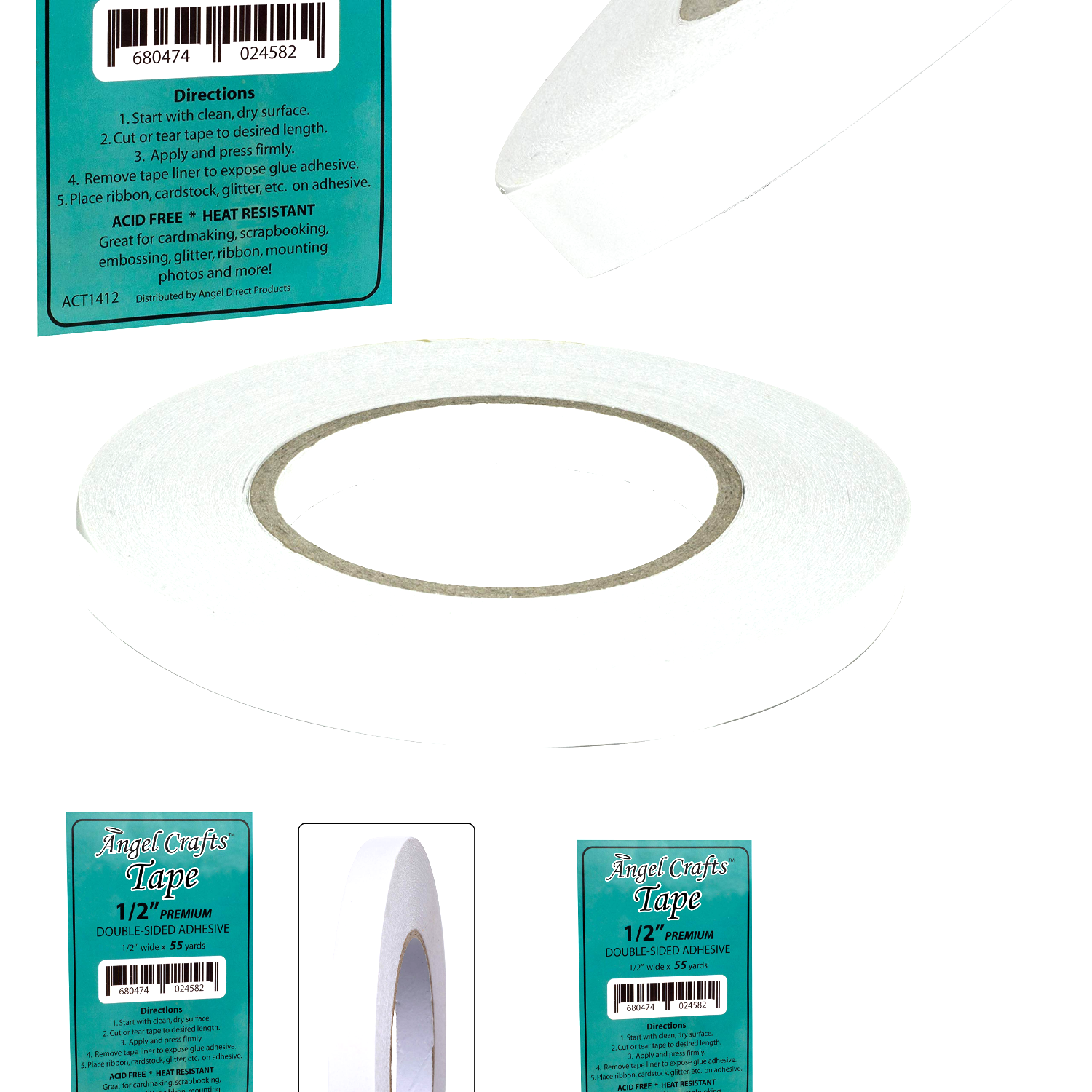Angel Crafts 1 2 By 55 Yards Doublesided Tape Adhesive Best For For Sale Online Ebay