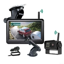 Wireless 5" Monitor 8 IR Backup Camera HD Rear View Kit Truck Camper Motor-home
