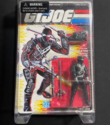CAS 75 1989 HASBRO GI JOE SNAKE EYES COMMANDO SERIES 8 - 34 BACK (Rare)
