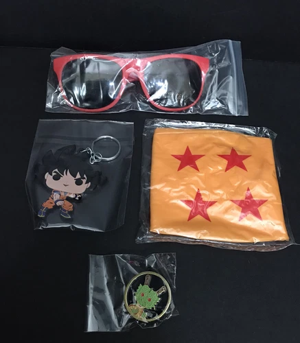 Funko Dragon Ball Z Corps Glasses Keychain Pin & Beach Ball Hot Topic
