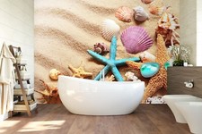 3D Starfish Shell Conch ZHU457 Wallpaper Wall Mural Removable Self-adhesive Ann