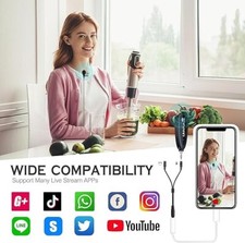 Kimafun 4330939049 2.4G Wireless Lavalier Microphone with Voice Amplifier