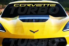 Chevy Corvette Windshield Vinyl Decal Sticker YELLOW Window 