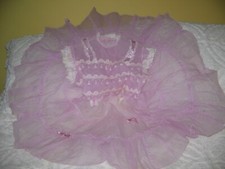 Vintage Girls Organza Dress Lavender Lace 1940's/50's Sheer Ruffle Double Layer