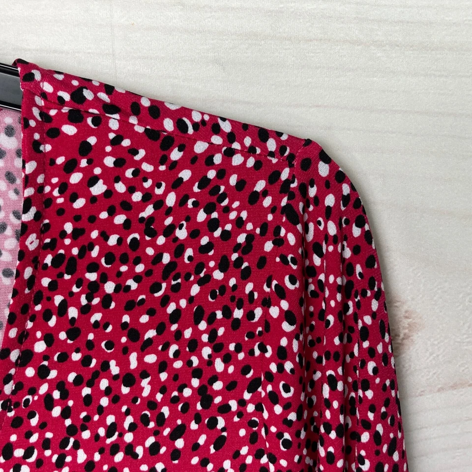 Женский пуловер Susan Graver Top 2X Pink Polka Dot Liquid Knit Fit & Flare туника - Изображение 4 из 4