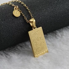 Libra Zodiac Necklace 18K Gold Plated Stainless Steel Minimalist Gift