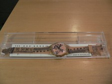 New 34mm Gent Vintage 1993 Swatch Watch GP106 SKETCH In Case with papers
