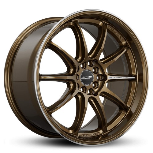 JDM WHEELS 19" JSR ST37 DARK BRONZE MACHINED LIP 19X8.5 +35 5X100