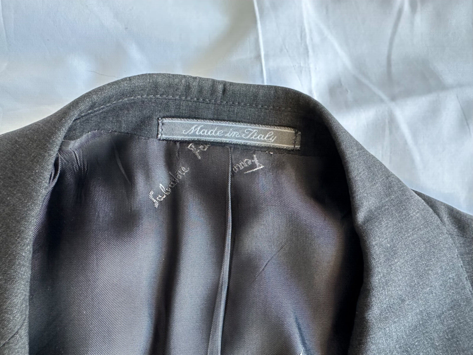 Salvatore Ferragamo Solid Grey Three Button Suit … - image 7