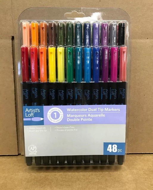 Artist's Loft Level 1 48pc Watercolor Dual Tip Markers 514716 for sale