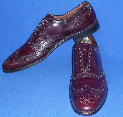 Allen Edmonds McAllister Wingtip Oxford Men Size 12 D Burgundy Brogue Shoes READ Allen Edmonds Mcallister | eBay main image 3