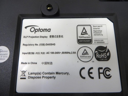 Optoma DAXSHG DLP Projector HDMI Full 3D Home Cinema Projector - 第 4/4 張圖片