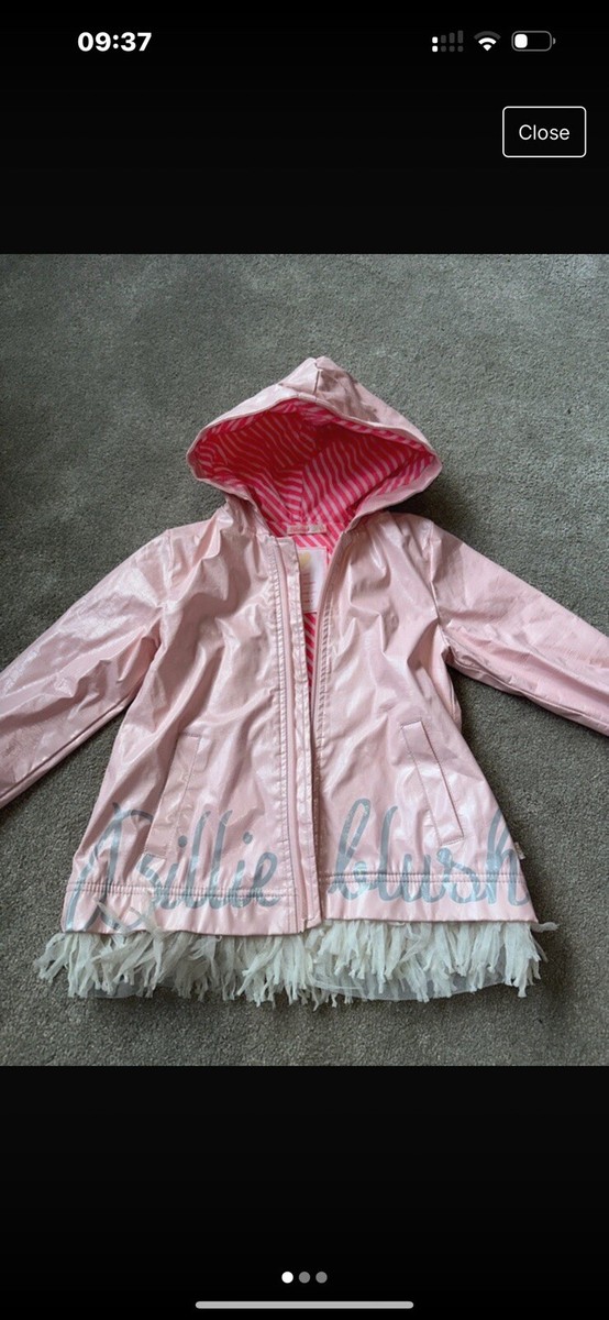 Clothing Billieblush Pink Glitter Raincoat Sale Billieblush Billie