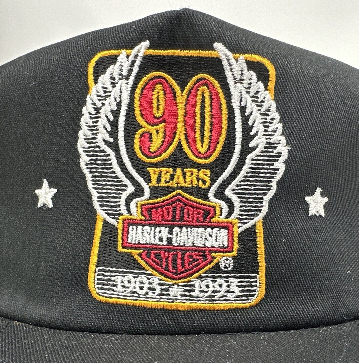 Vintage HARLEY DAVIDSON Hat Cap 90th Anniversary 1903-1993