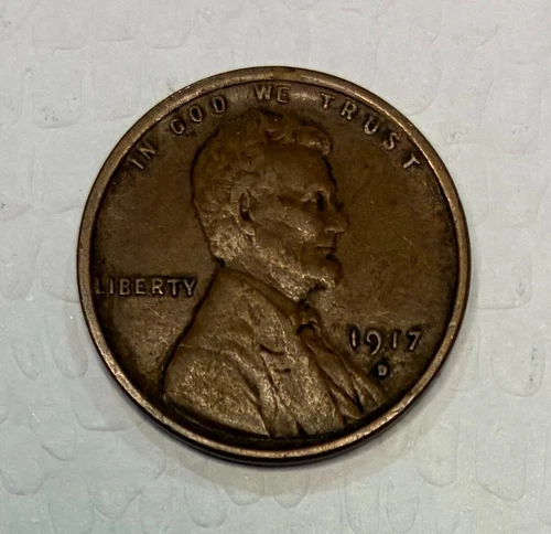 1917-D Lincoln Cent (Wheat Penny), XF
