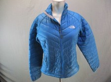 The North Face Size S Women Blue 100 Nylon Full Zip Pocket Insulated Jacket 506