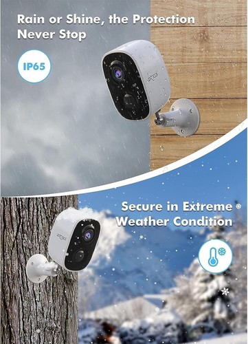 Dzees Security Cameras Wireless Outdoor - Spotlight & Siren, 1080P Battery Power - Picture 2 of 6
