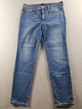 J Crew Women's Jeans Blue Size 30 Tapered 9” Mid Skinny Stretch 34"x28" Denim