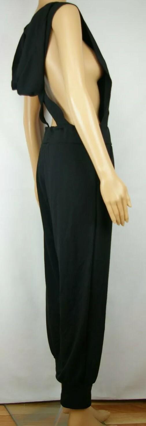 Brian Freidman Solid Black Hooded Pants Overall D… - image 8