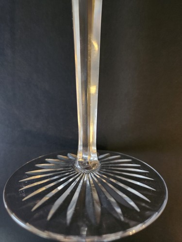 2 Vtg VAL ST LAMBERT Cut To Clear Crystal Wine Hocks / Glasses 7 3/4" Citrine - Picture 9 of 11