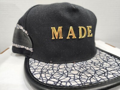 Cayler & Sons Black Label MADE SnapBack Hat Cap Gold Leather strap