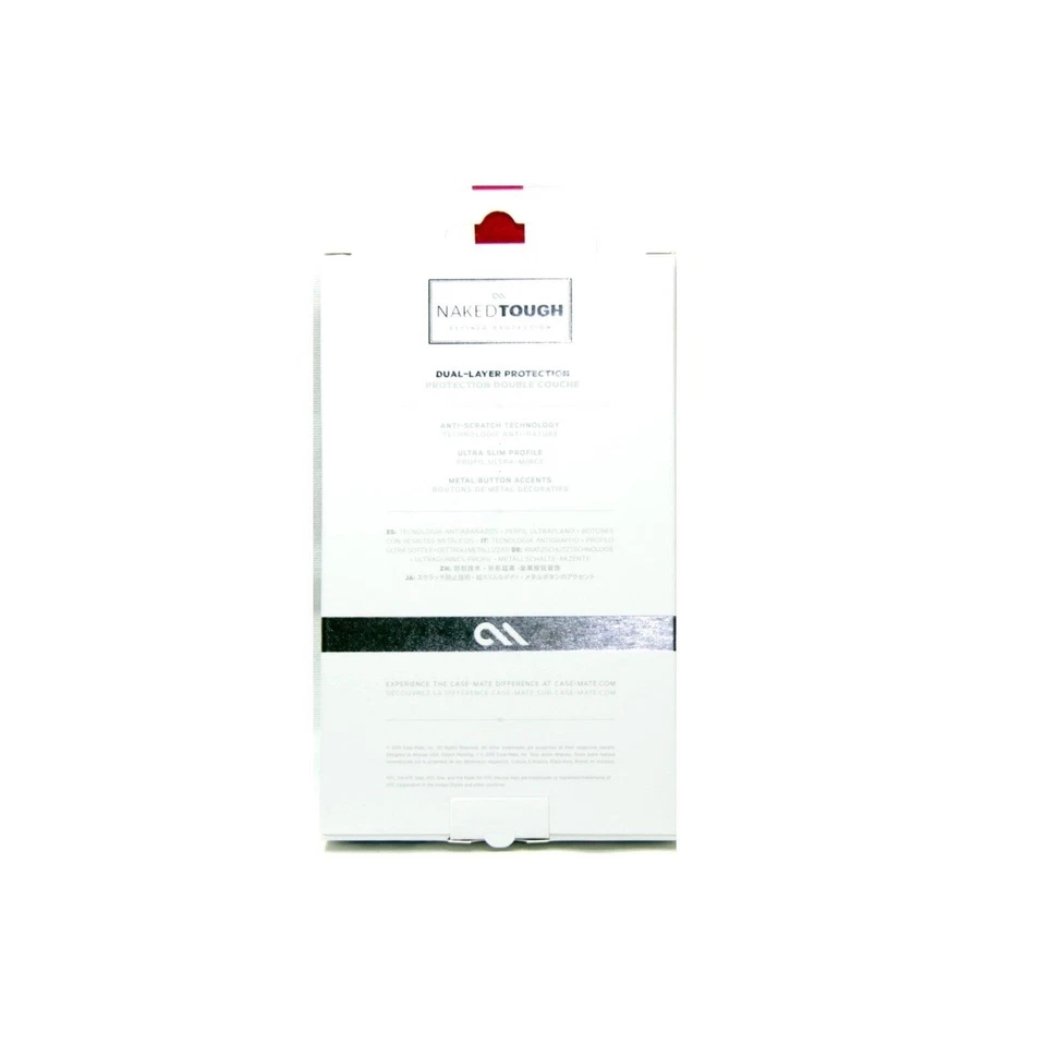 CASE-MATE CASE FOR HTC ONE M9 NAKED TOUGH ANTI SCRATCH SLIM CLEAR NEW CM032367 - Image 3 of 3