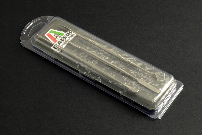 Sgarzini Doppi In Acciaio - Stainless Steel carvers Set of 3 50819 ITALERI