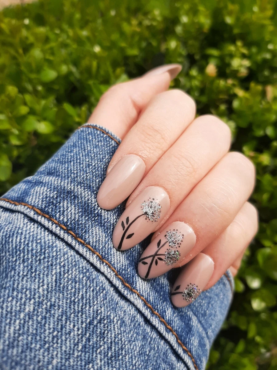 dandelion nail design