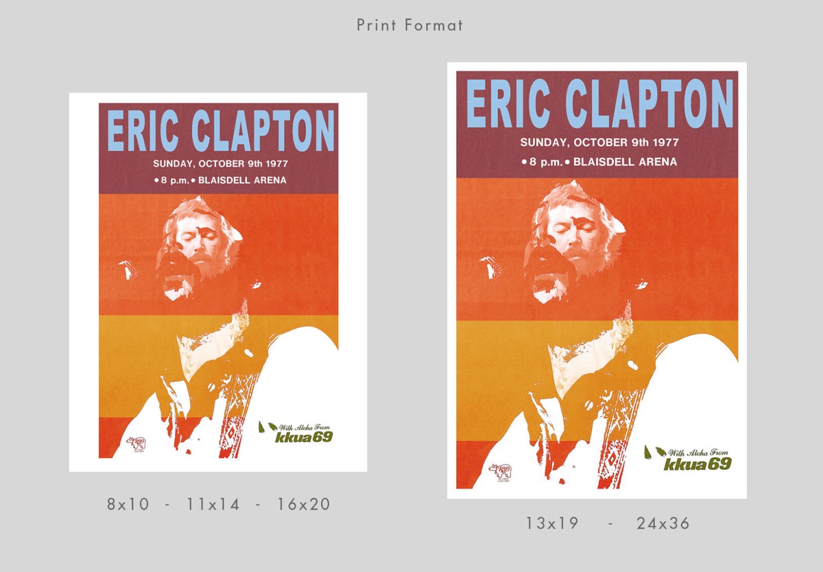Eric Clapton in Hawaii - concert poster print | eBay