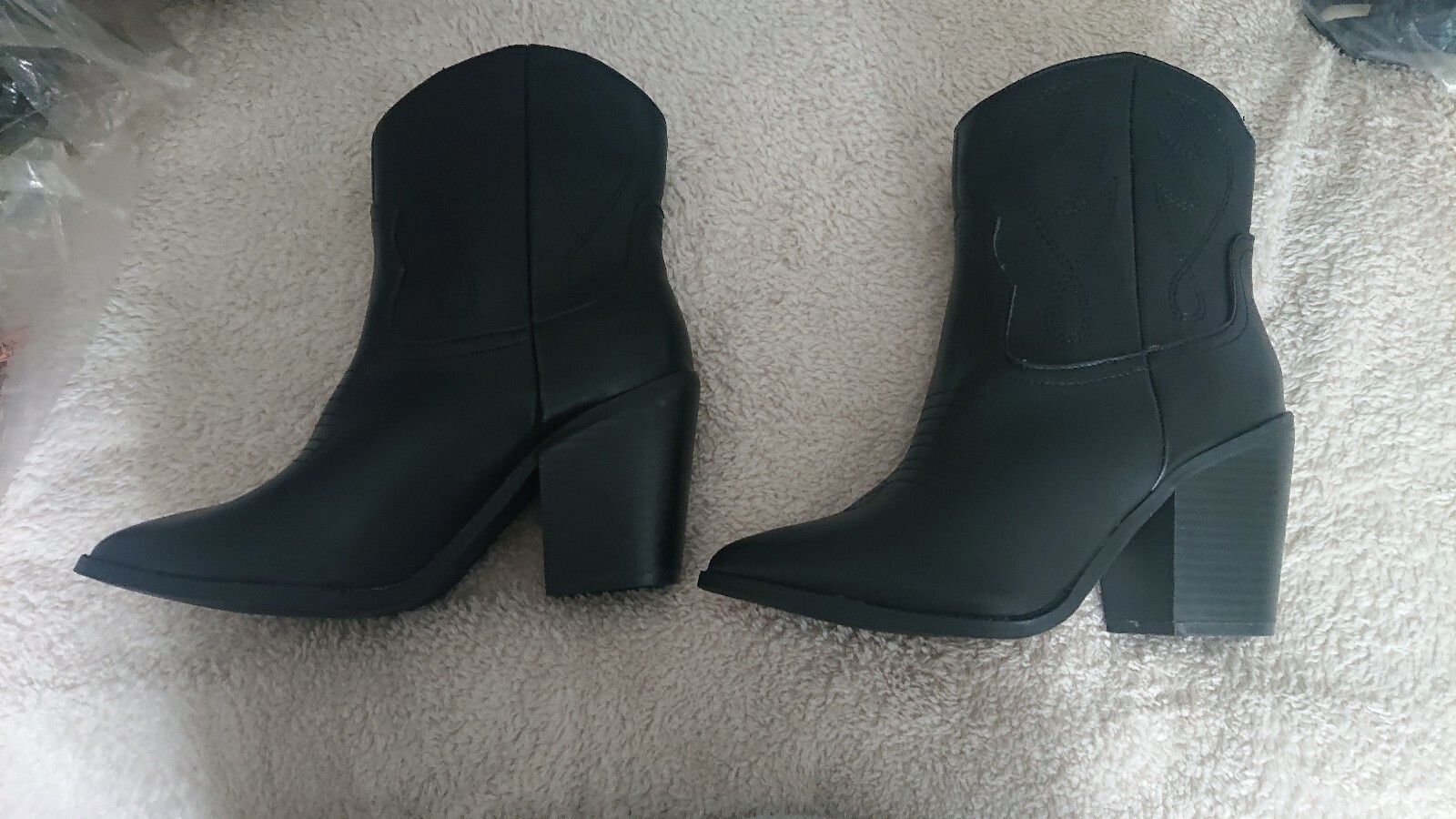LADIES BLACK ANKLE BOOTS eBay