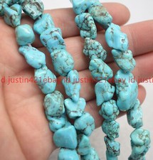 Natural Turquoise Huge 15x20MM 100 Real Gemstone Nugget Loose Beads Strand 15"