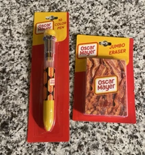 OSCAR MEYER Eraser And Pen Set NWT