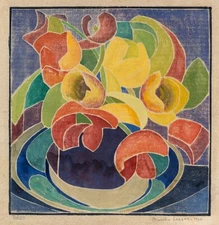 Blanche Lazzell : Tulips : 1933 : Archival Quality Art Print