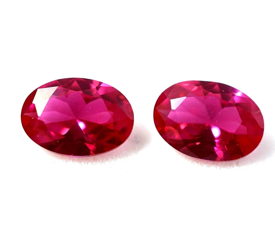 1.60 Ct Natural Red Ruby Pair For Jewelry GGL Certified (6 x 4 mm) Treated Gems - Image 3 of 4