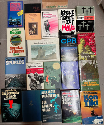 Büchersammlung 18 ERLEBNISBERICHTE als Buch & 1 VHS - Tolle Sammlung INTERESSANT