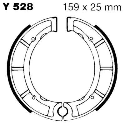 MÂCHOIRE DE FREIN MOTO POUR YAMAHA YFM 250 ANT. COURRIER. MÉLANGE ORGANIQUE E... - Photo 1/4