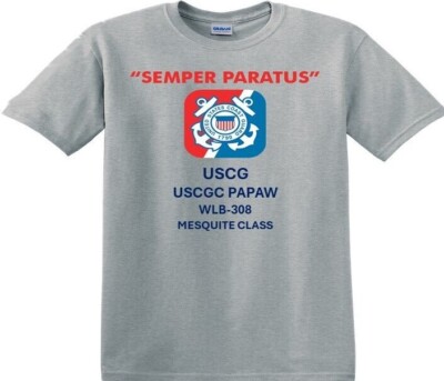 USCGC PAPAW  WLB-308* MESQUITE CLASS *SHIRTS.USCG OFFICIALLY LICENSED